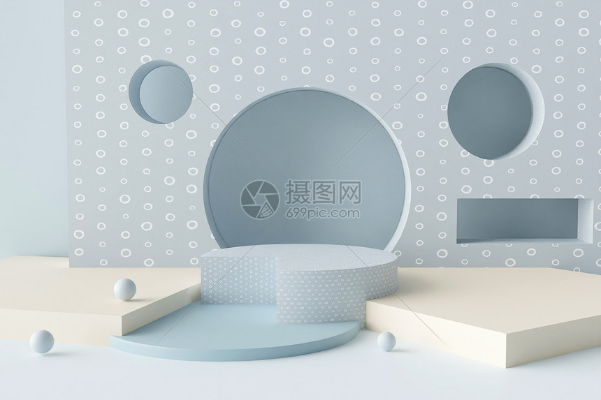 blender清新几何场景图片