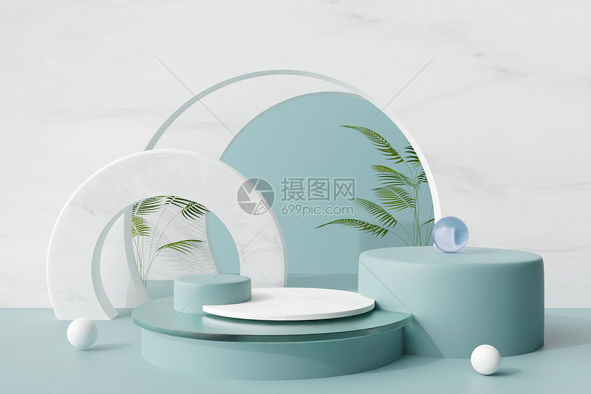 blender清新几何电商场景02图片