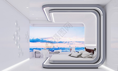 3D未来科技酒店场景高清图片