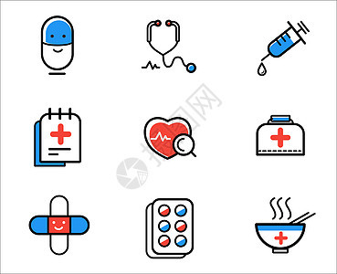 蓝色医疗图标icon图片