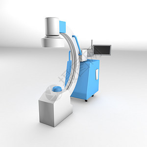 C4D蓝白色医疗机器3D立体元素背景图片