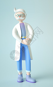 C4D人物穿白大褂的博士图片