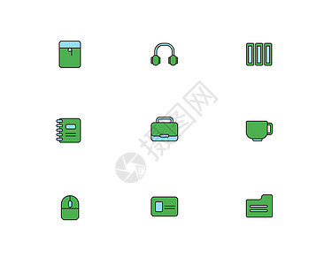 办公用品简洁图标图片