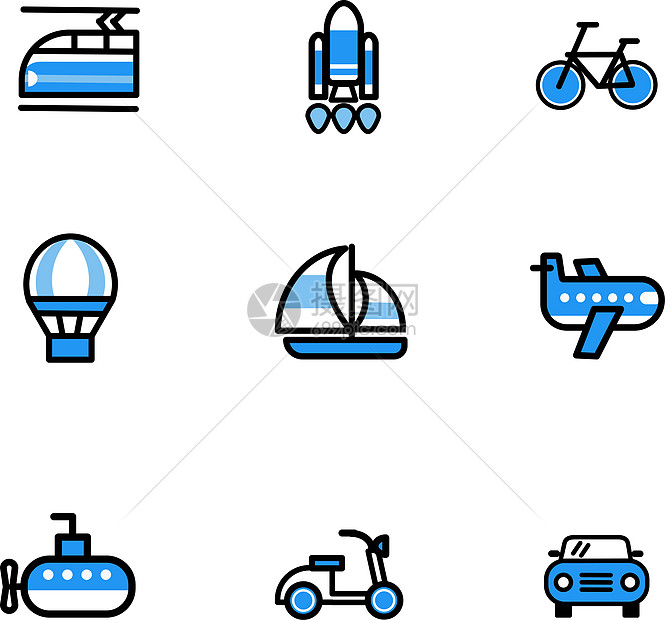 运输工具图标图片