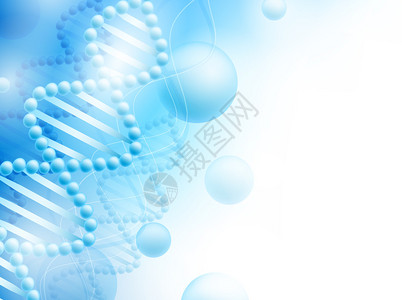 带有DNA主题和文本复制空间的科学背景图片