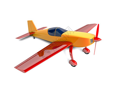 小型运动飞机的3d插图图片