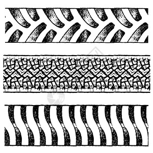 各种黑色轮胎痕迹集背景图片