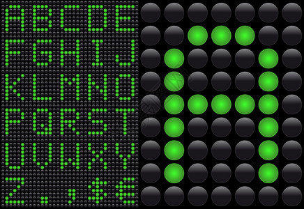 矢量LED发光二极管信息面板记图片