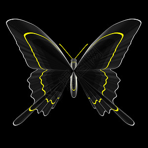 一只黑蝴蝶的简单例证图片