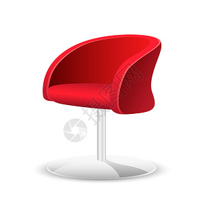 白色背景的舒适时髦椅子插图Whi图片