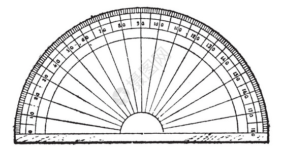 量角器上白色图片
