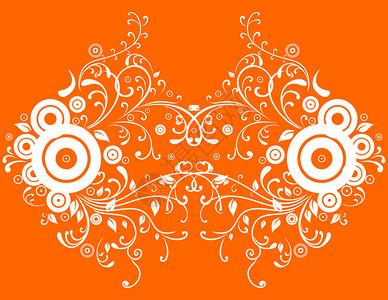 抽象橙色背景的插图图片