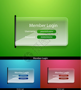 抽象矢量玻璃登录表单图片