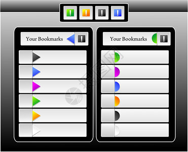 网站界面或iphone的书签不同颜图片