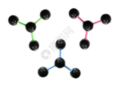 在白色背景下分离的分子结构Name以白背景图片