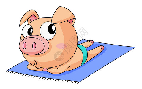 滑稽猪的插图图片
