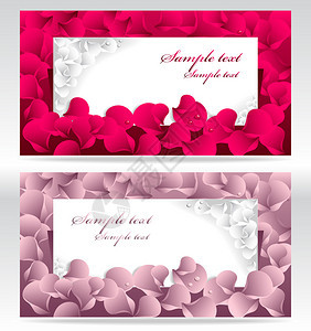 两张贴红花朵玫瑰和粉红色花瓣玫瑰图片