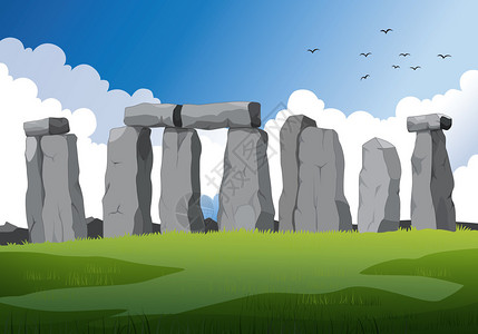 英格兰美丽巨石阵的插图图片