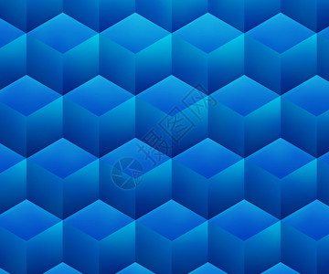 蓝色抽象立方体背景图片