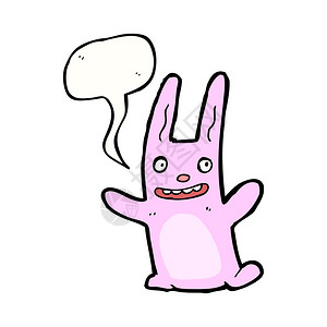 卡通搞笑粉红兔背景图片