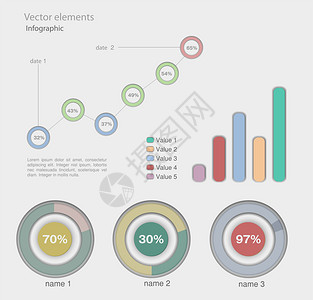 信息图表矢量图和元素图片