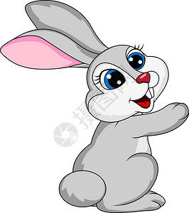 可爱的兔子卡通矢量illstration图片