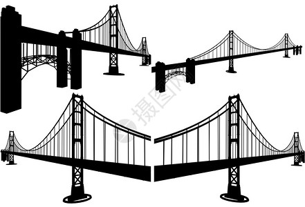 桥隔离插图矢量图片