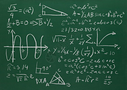 学校黑板教育的数学公式图片