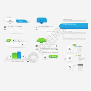 商业网站模板Infographic设计菜单图片