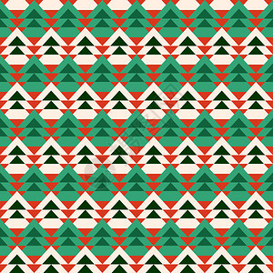抽象的圣诞树图案矢量图图片