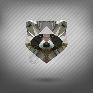 折纸风格的浣熊图片