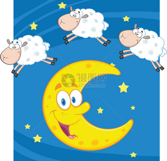 三个有趣的数三遍牛羊在月图片
