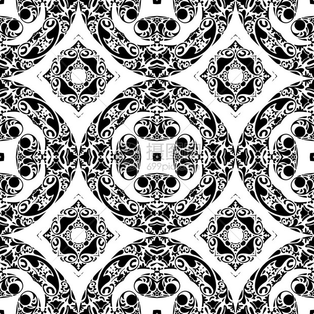 以传统风格如葡萄牙瓷砖用黑白和黑白图片