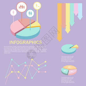 具有不同图表的信息图表图片