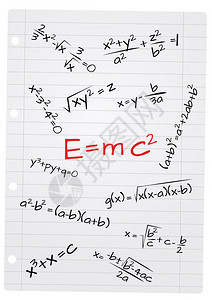 表格上的公式数学插图图片