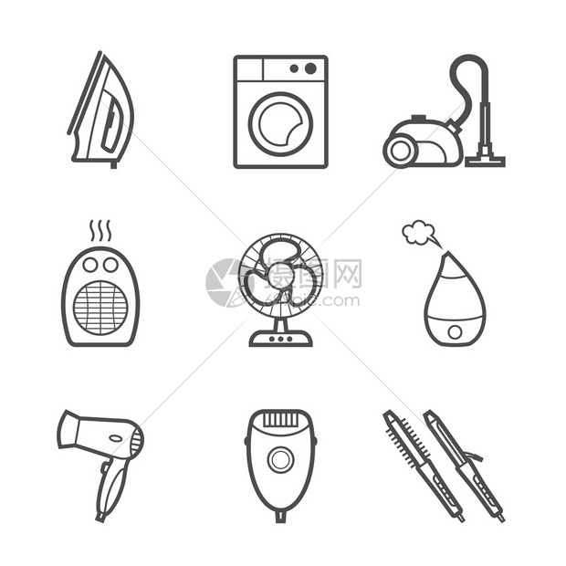 9套家用电器和电子设备图片