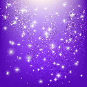 紫色背景上明亮闪的星图片