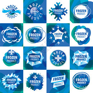 冷冻产品的大量矢标志图片