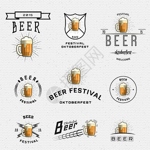 啤酒节徽章标志和标签图片