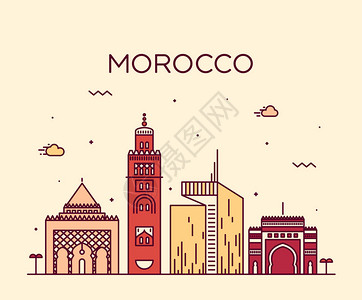 摩洛哥的天空线图片