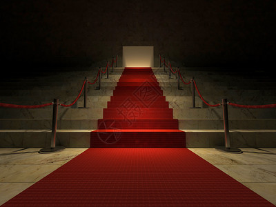 3D在大理石楼梯上拍摄红图片