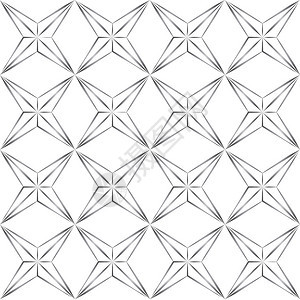 花木艺术四边形状光学错觉op体积表单模板黑白周期模块化网格柔和复古风格闪亮创意重复凹曲折背景图片
