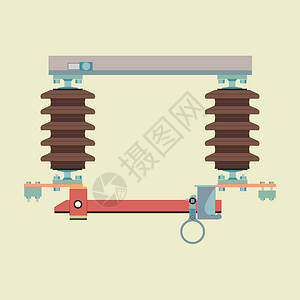 矢量物体电断器高压物体图像平坦图片