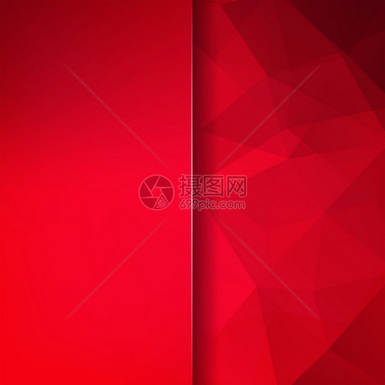 抽象的多边形矢量背景红色几何矢量图创意设计模板用于设计的图片