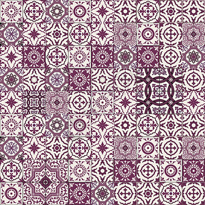 无缝模式来自摩洛哥葡萄牙瓷砖阿苏图片