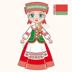 身着白俄罗斯服装历史服装的女图片
