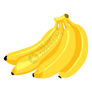 矢量卡通黄色束香蕉图片