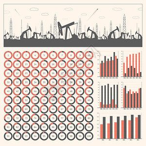 石油全景工业景观发电厂设置环图信息图表图片