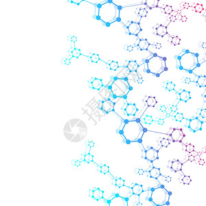 结构分子和通讯Dna原子神经元您设计的科学概念带点的连接线医学技术化学科学图片