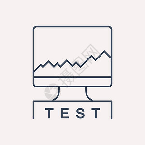 带有CPU测试的线条样式标识类型模板易于使用商业模板矢量抽象符号图片